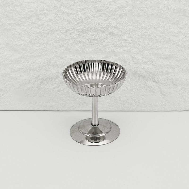 304 Нержавеющая сталь Чашка из нержавеющей стали Креативная салатница Ресторан Высокая ножка Десертная чашка для мороженого Бар Аксессуары для дома