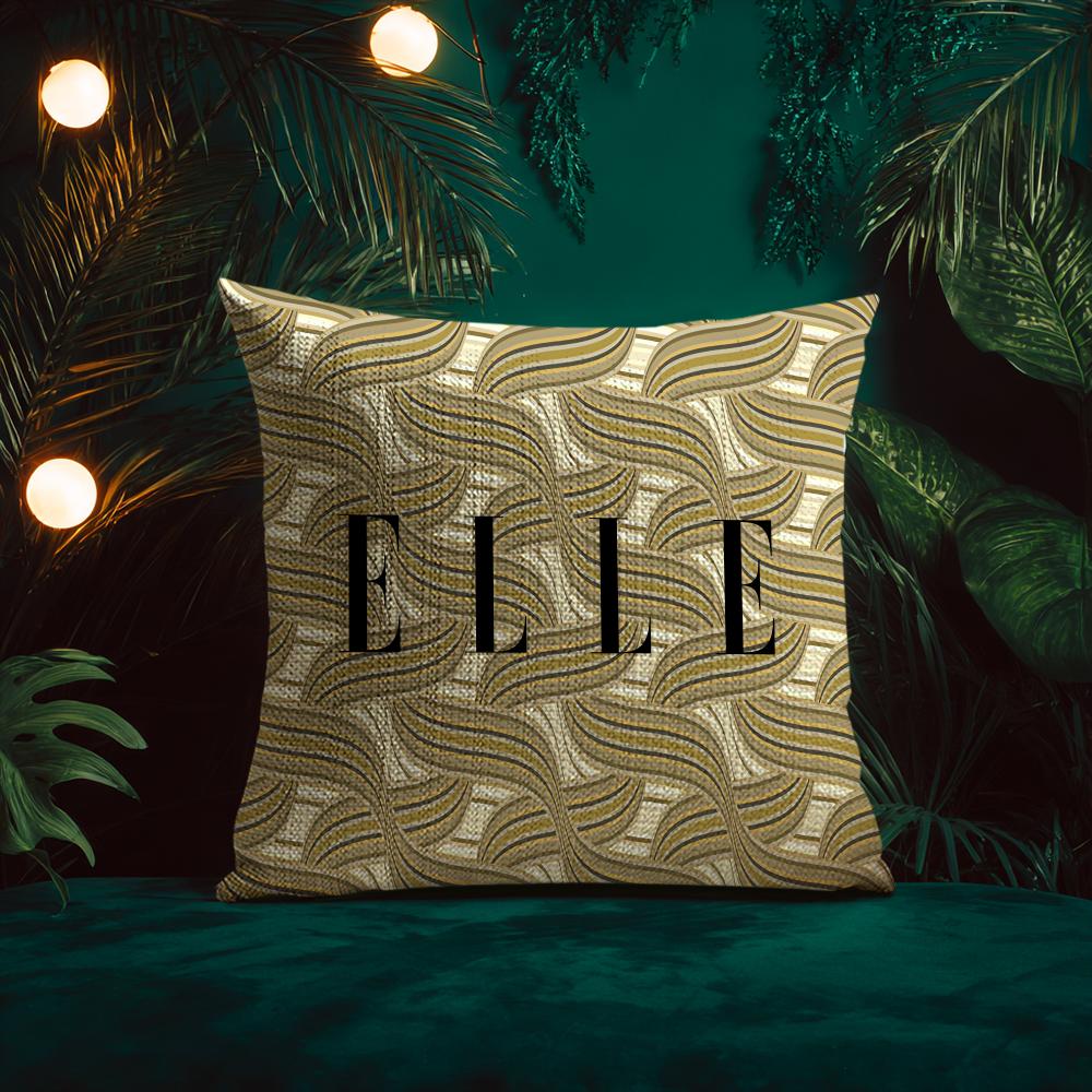 Здоровый и уверенный стиль Дом ELLE Подушка-подушка Чехол Шелковистый элегантный Комфорт Диван-кровать Невидимая молния Наволочка для пляжной подушки