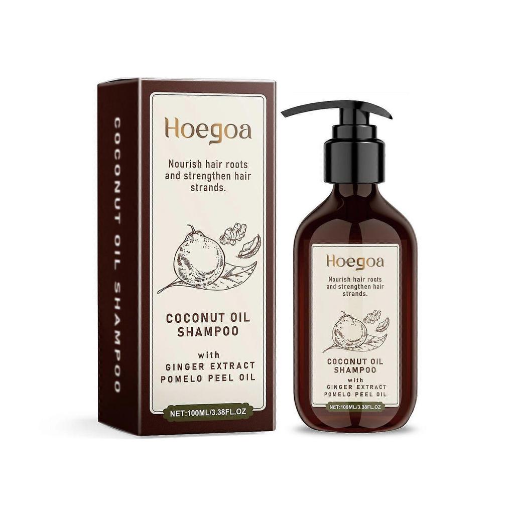 Hoegoa Coconut Oil Shampoo - Scalp Cleansing Care, Smooth And Shiny Hair, Nourishing Hair Follicles Shampoo