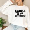 Karma Is My Boyfriend Sweatshirt New Album Midnights 3am Pullover Retro Karma Hoodie Funny Midnights Lyric Crewneck Sweatshirts