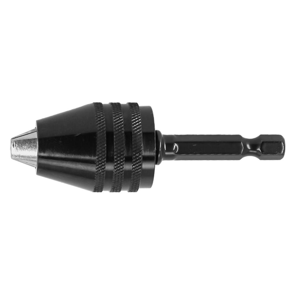 Патрон для сверла 0,6–8 мм, 1/4 дюйма, черный центрирующий патрон, сверло