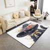 Black Cat Carpet Kawaii Cat Area Rug For Bedroom Living Room Bathroom Decor Entrance Doormat Cartoon Pet Cats Print Floor Mat