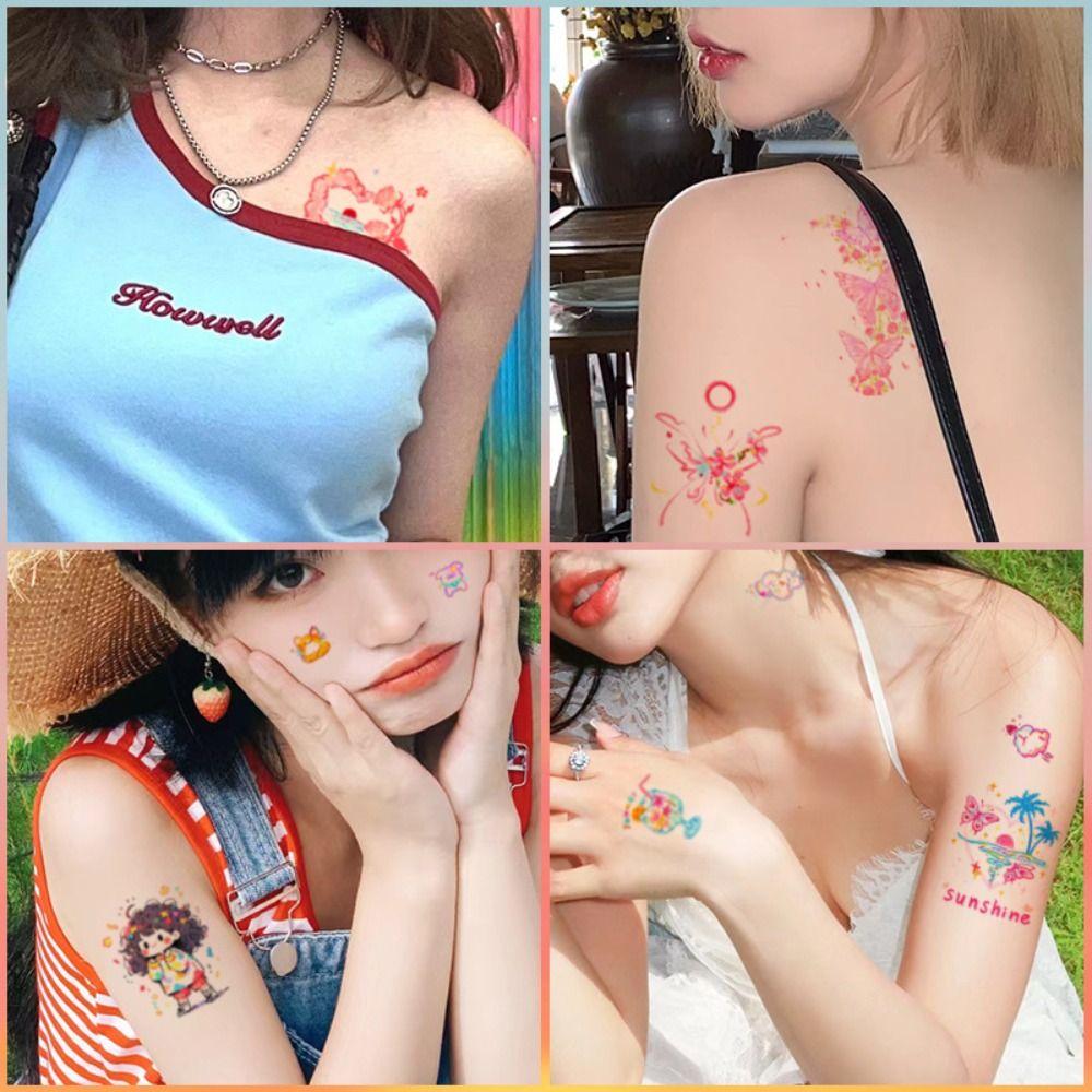 Butterfly Body Art Sticker Cloud Makeup Tattoo Decals Long-lasting Temporary Tattoo Stickers Girls