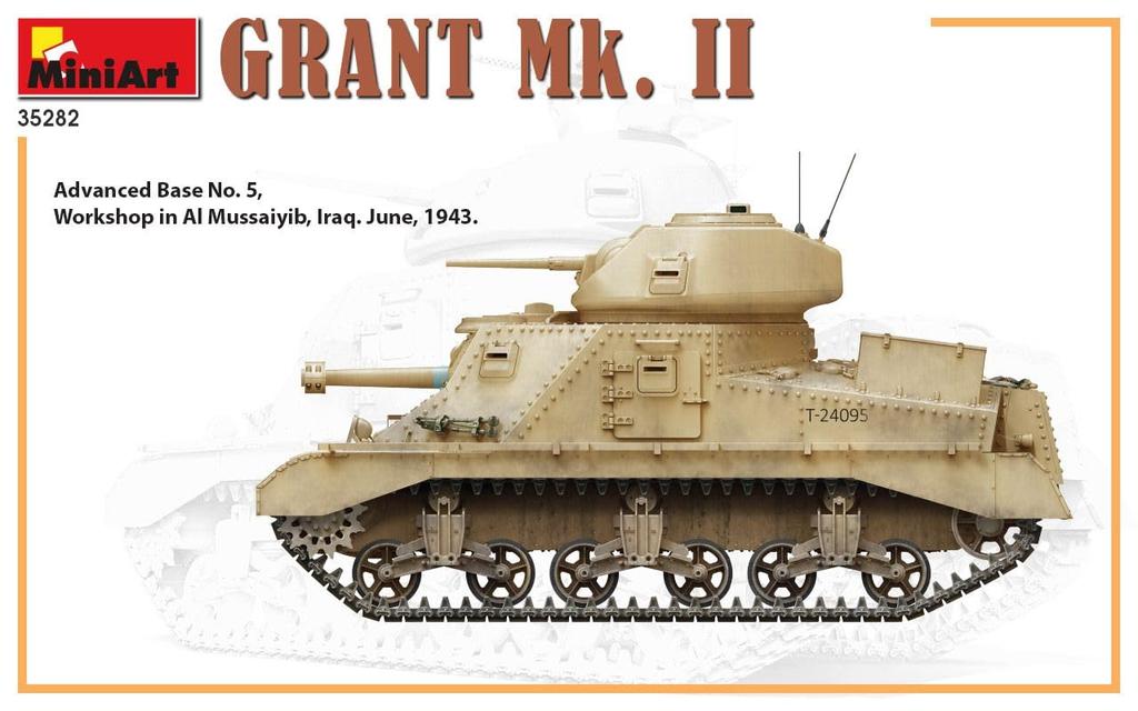 Miniart 1/35 British Grant Mk.2 Plastic Model MA35282