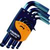 TRUSCO Ball Point Hex Wrench Short Set X Set, Type, 9-Piece (TBRS-9S 5S) [Case Sale]