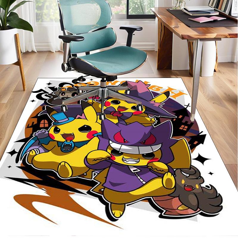 Cute Pika Adventure Office Rug Chair Mat, Game Carpet, Suitable for Front Door, Bedroom, Living Room, Desk, Holiday Gift