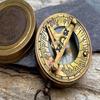 Brass Pocket Compass Vintage Style Compass Hand Compass Sundial Steampunk