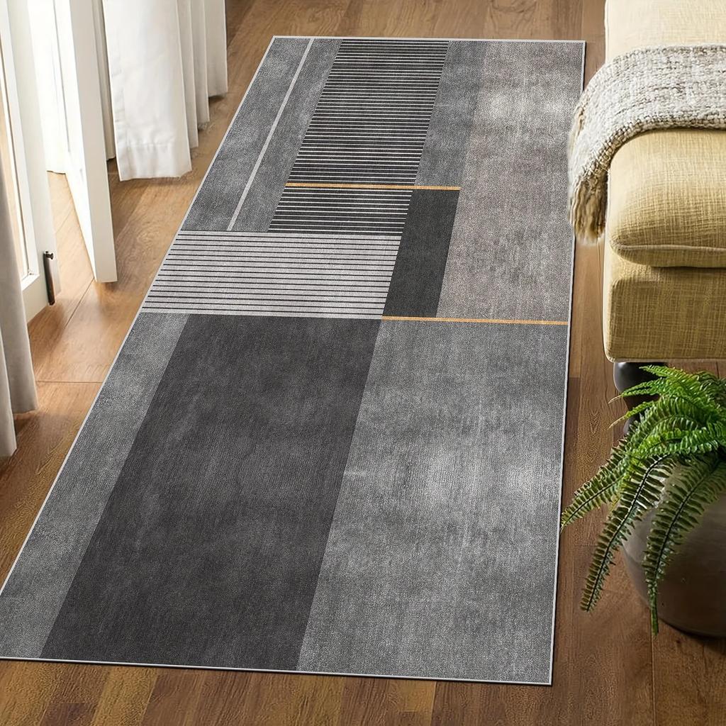 Minimalist Geometric Rugs Ideal For Hallways, Kitchen Mats, And Entrance Hall Doormats Durable And Easy-Care Home Décor
