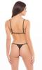 2-Piece Lace Set, Semi-Open Bra and String Ren53027 Blk