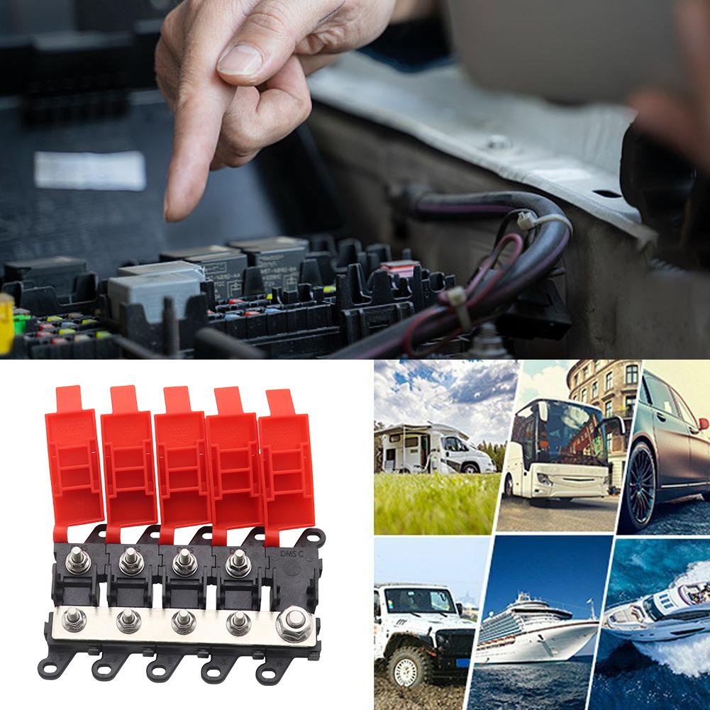 Блок держателя предохранителей Midi для автомобиля на 3/4/5/6 выводов 200A Держатель предохранителей на вилочных болтах Морской Внедорожник BDFS Держатель предохранителей MIDI для RV Автомобиля Лодки Автобуса