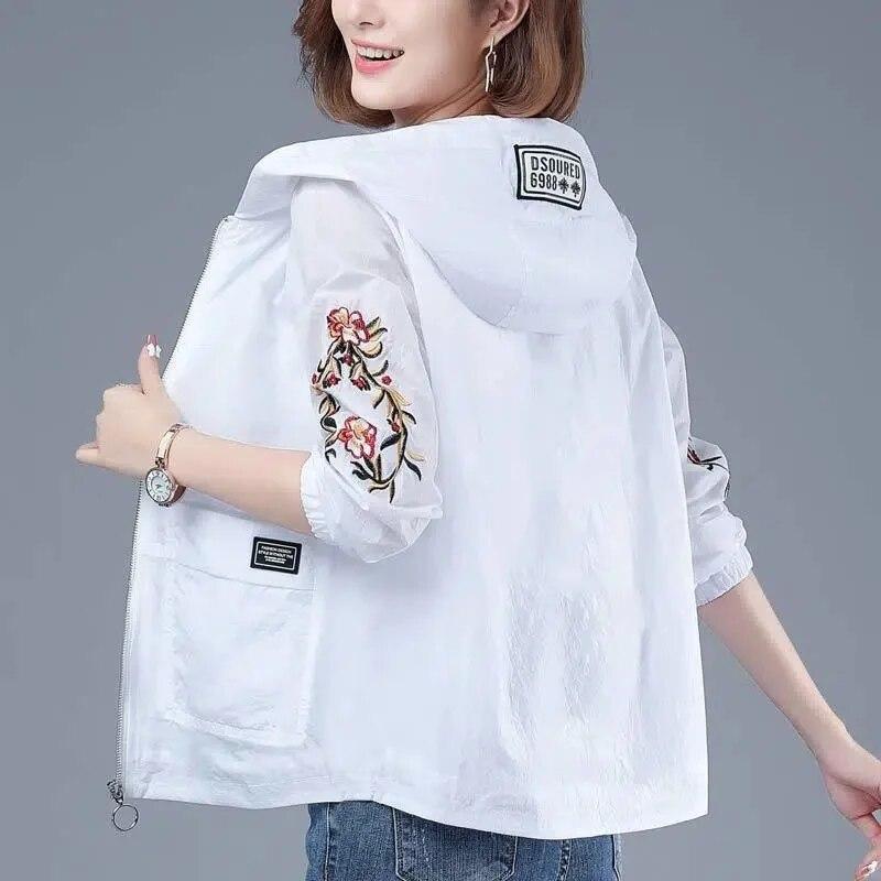 Летняя женская защита от солнца УФ дышащая одежда для защиты от солнца куртка женская свободная тонкая короткая куртка