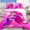 3PCS Pink Teen Power  Bedding Set,Including 1pc Duvet Cover And 2pcs Pillowcases Perfect for Bedroom, Dormitory, Fan Christmas gift