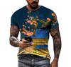 Beautiful Chinese Elements Men T-Shirts Casual HD 3D Print Pattern Tee Hip Hop Harajuku Personality Round Neck Short Sleeve Top