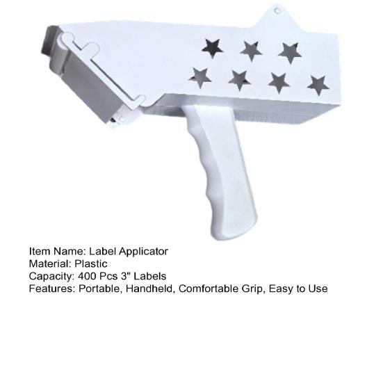 Manual Label Applicator Portable Handheld Barcode Sticker Applicator Flat Round Bottle Labeling Machine for 1" 3" Label Core