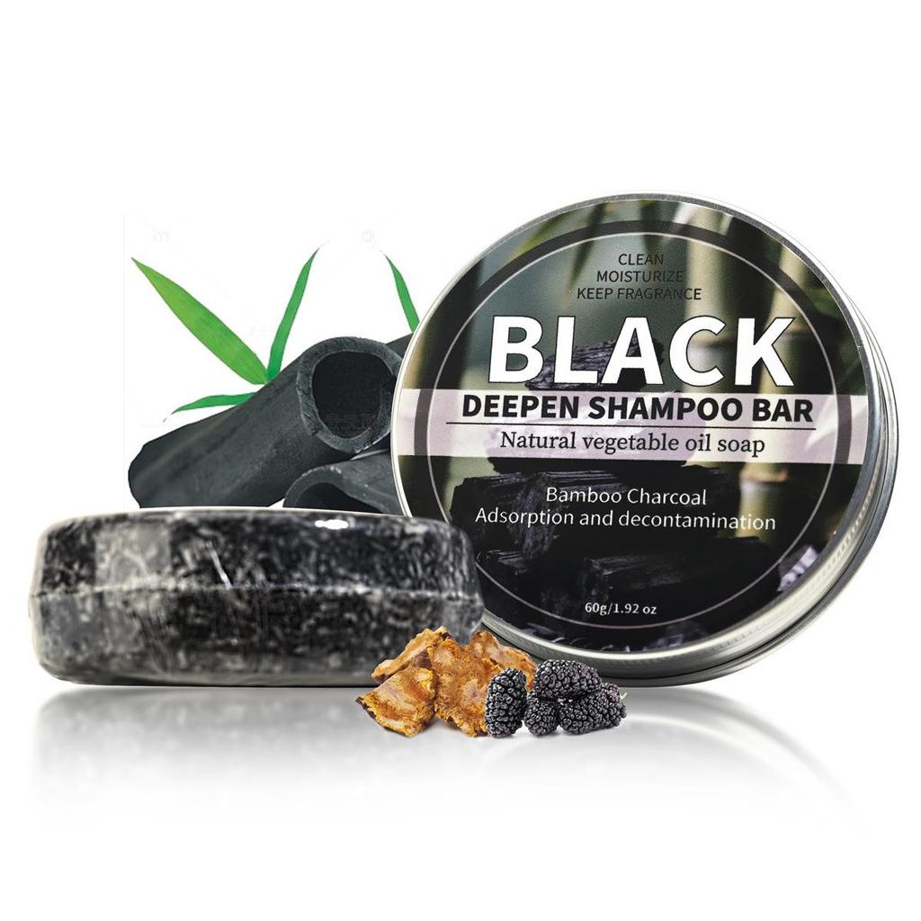 Coconut & He Shou Wu Ginseng Bamboo Charcoal Shampoo Soap with Essential Oils & Cypress Leaf