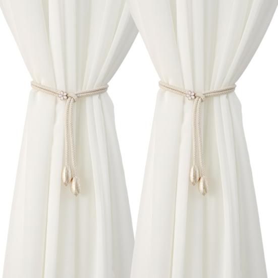 2 шт. ремни для штор в стиле бохо, ручная работа, натуральный хлопок, лен, завязки для штор, вешалка для штор, держатель для полотенец на балкон