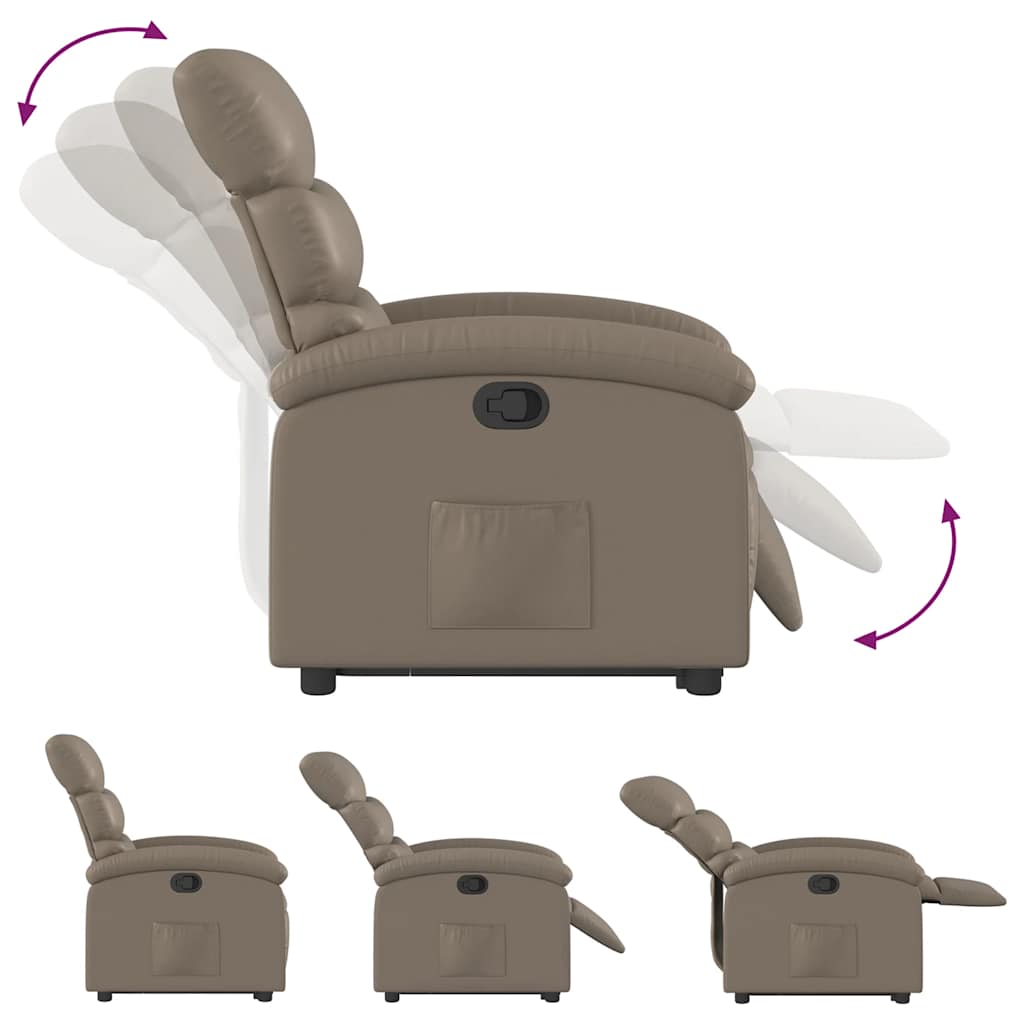 Recliner Chair with Rising Function Cappuccino Brown Faux Leather