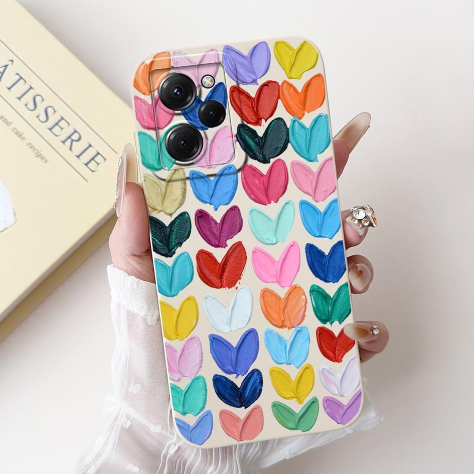 For Xiaomi Poco X5 Pro 5G Case Fashion Butterfly Daisy Flowers Soft Silicone Cover For Xiaomi PocoX5 X5Pro Full Protection Funda