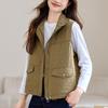 Women's Layered Sleeveless Vest Jacket - 2025 Spring/Autumn Trendy Outerwear for Moms