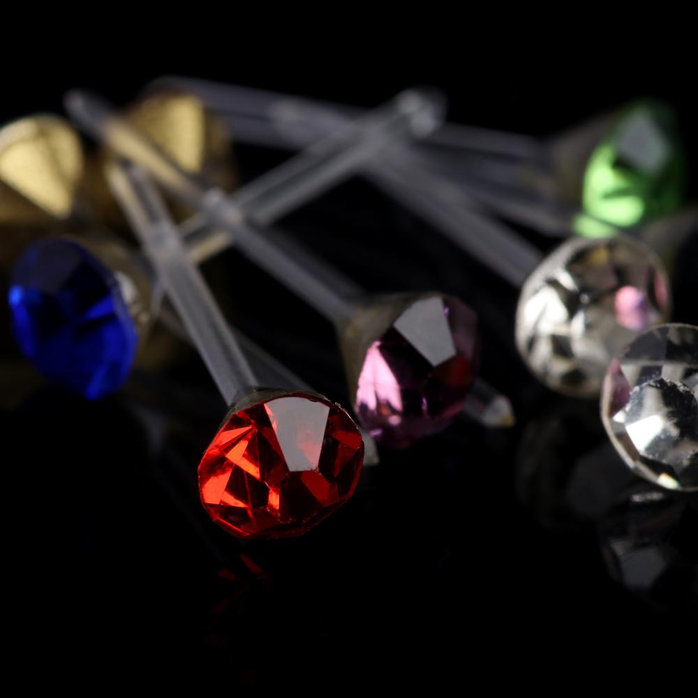 20 Pairs/40 Pcs Charming Crystal Avoid Allergy Clear Jewelry Colorful Crystal Ear studs Rhinestone