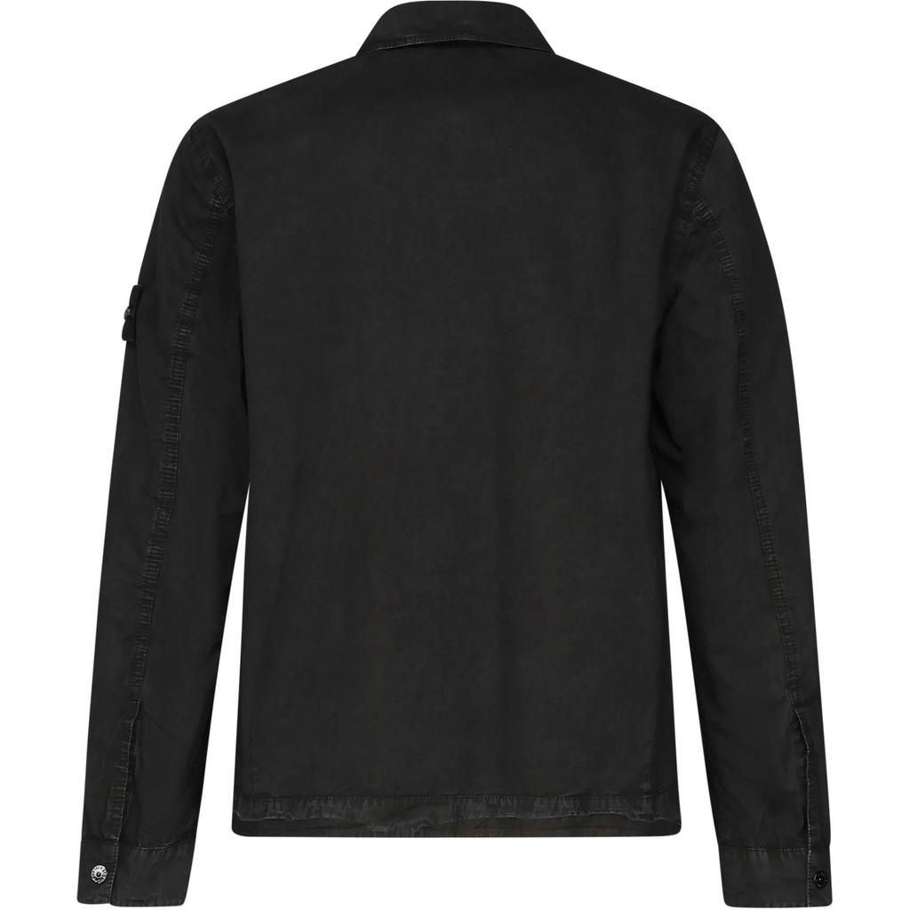 STONE ISLAND Поношенная куртка с молнией для мужчин, черная K1S1512000-32S00WN-V0129
