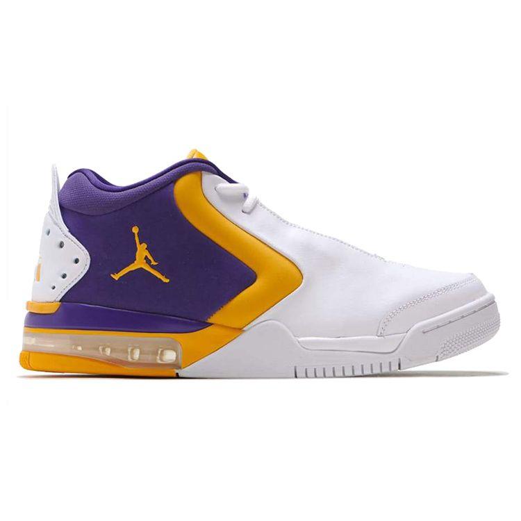 Кроссовки унисекс Air Jordan Big Fund Lakers Белые Университетский-золотой Фиолетовый для корта BV6273-105