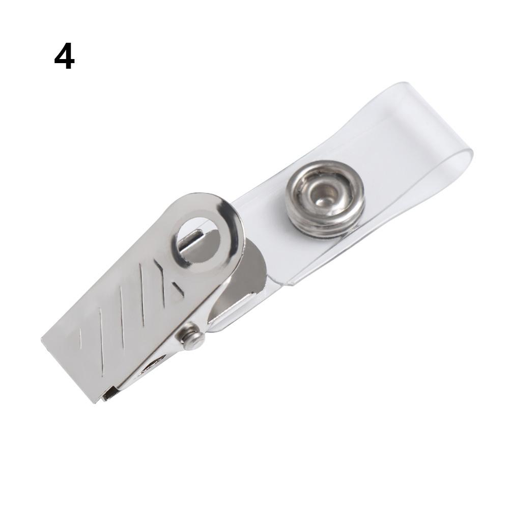 10/20/50pcs 4 Styles High Quality Anti-lost Key Name Tag Lanyard Clips for ID Badge Card Holder