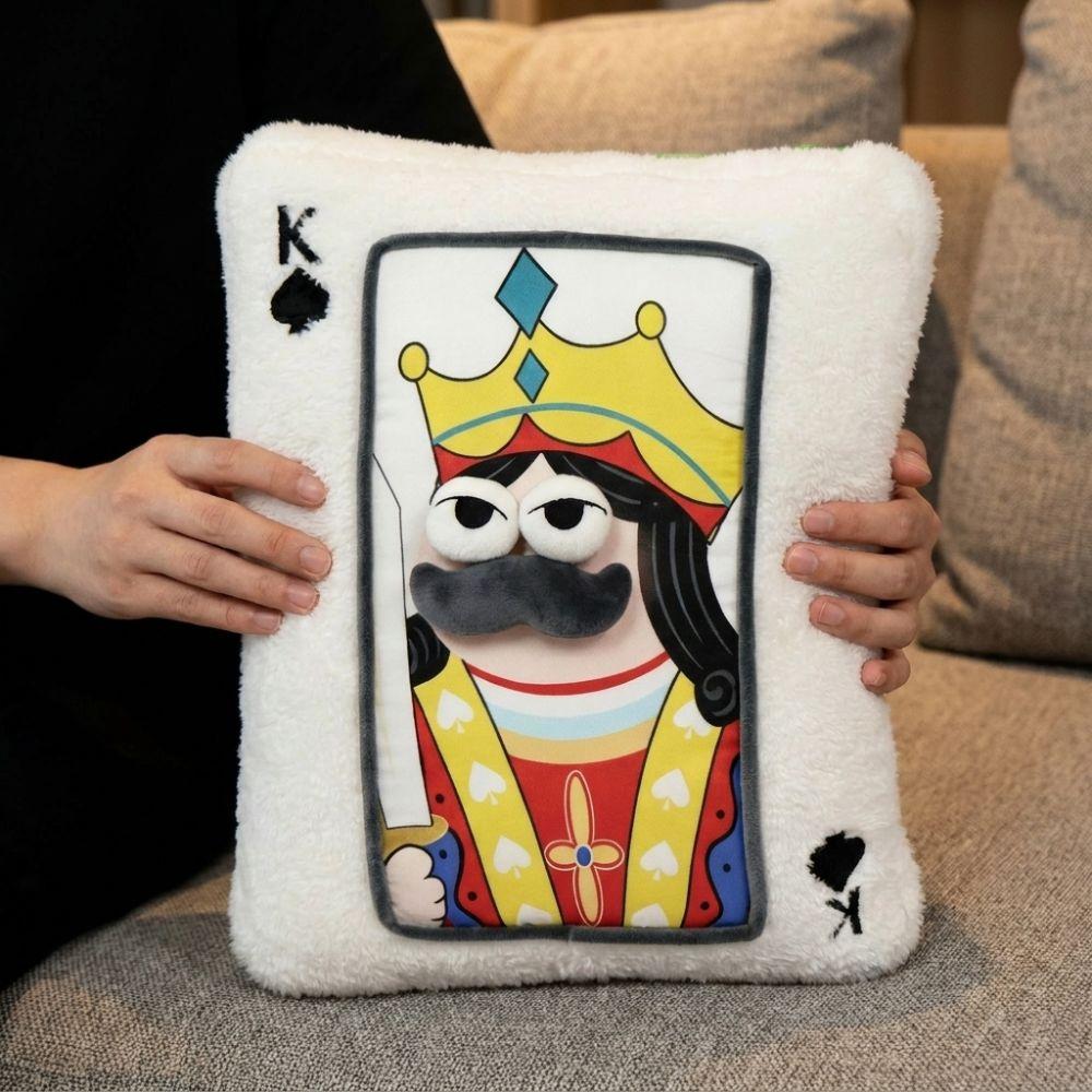 Square Shape Plush Embroidered Pillow Fluffy Texture Patchwork Pillow  Holiday Gift