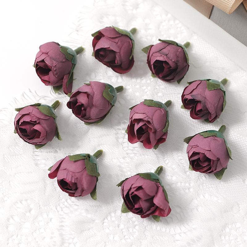10/20Pcs Rose Artificial Flowers 3CM Silk Fake Flowers for Home Decor Wedding Decoration Garden Outdoor Craft Wreath Accessories