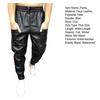 Men Faux Leather Pants with Pockets Stretchy Waist Solid Color Plus Size Waterproof Ankle-banded Motorcycle Style Spring Fall Club Trousers