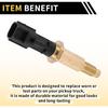 Coolant Temperature Sensor for Ford Fusion 2006-2015 Water Temperature Temp Sender Sending Unit Sensor No.8S4Z6G004A Gold Tone