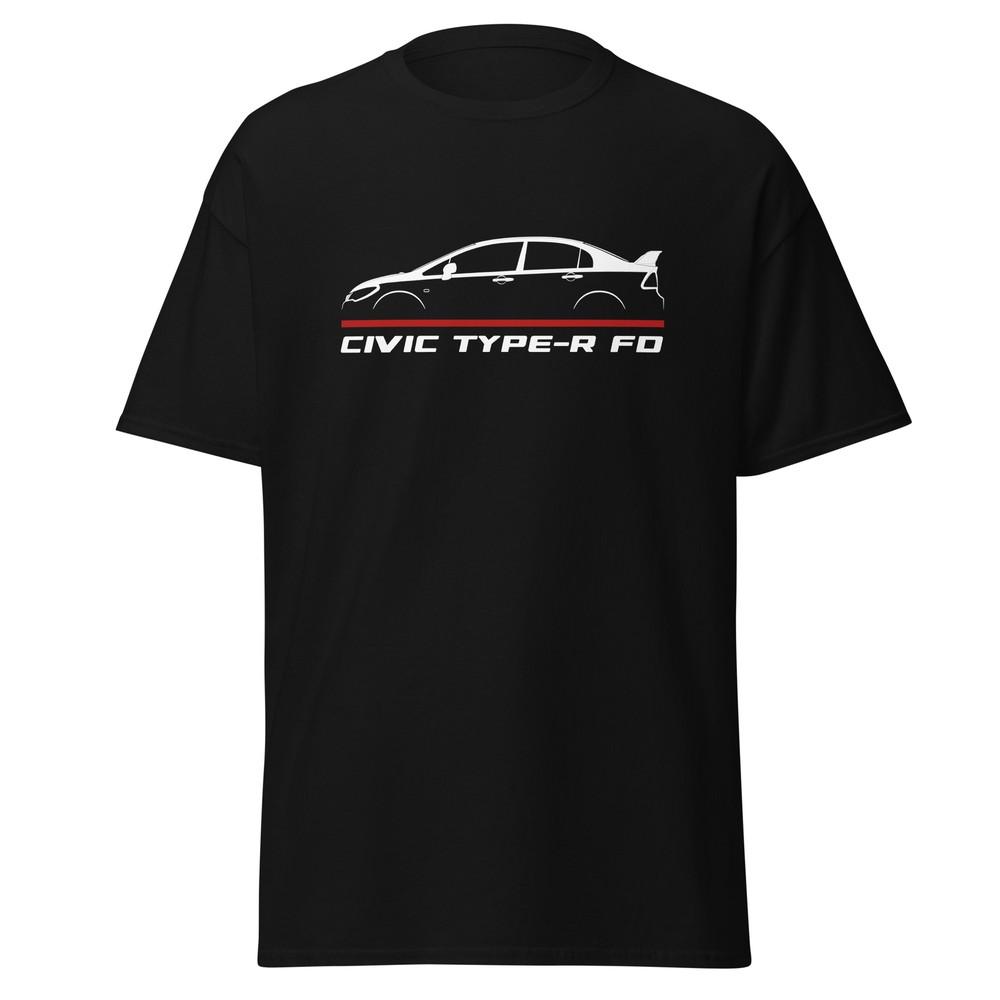 Премиум футболка для Honda Civic Type-R FD 2007-2010 Подарок на день рождения для энтузиаста