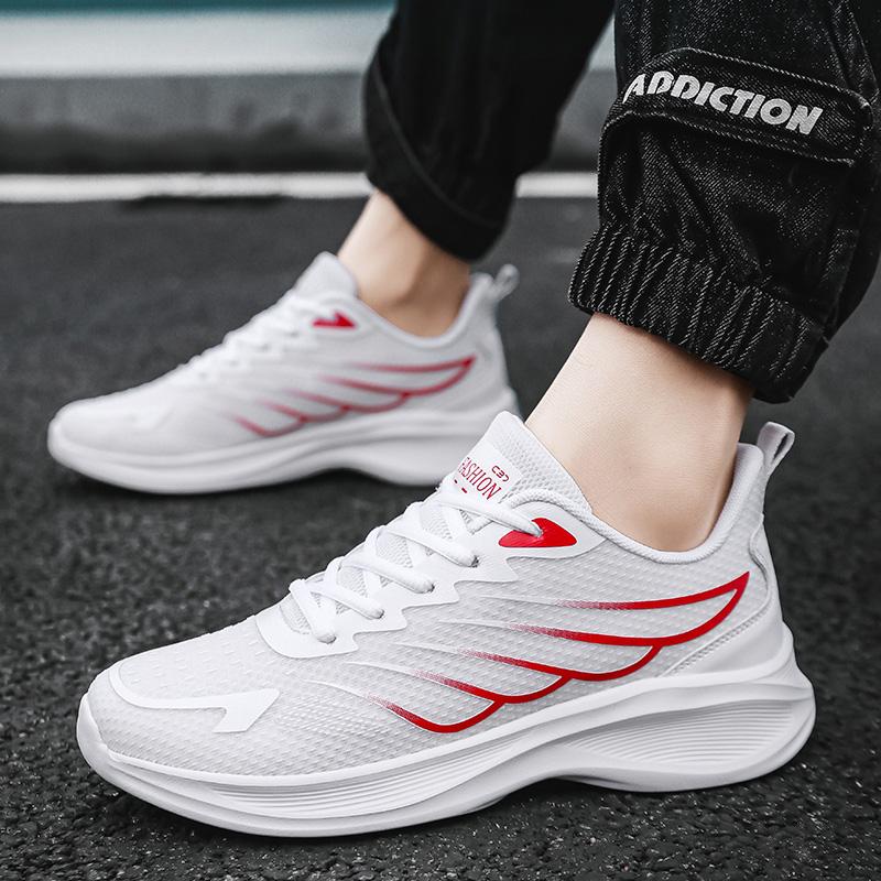 Men Tennis Shoes Mesh Comfortable Flat Walking Outdoor Sports Training Sneakers Lightweight Gym Jogging Shoes for Men