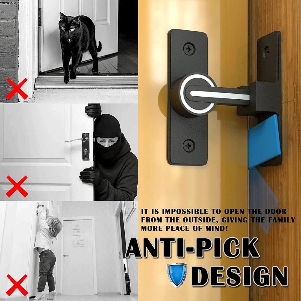 Замок для амбарной двери Сверхпрочный засов для раздвижной амбарной двери Защелка для ворот 90 градусов