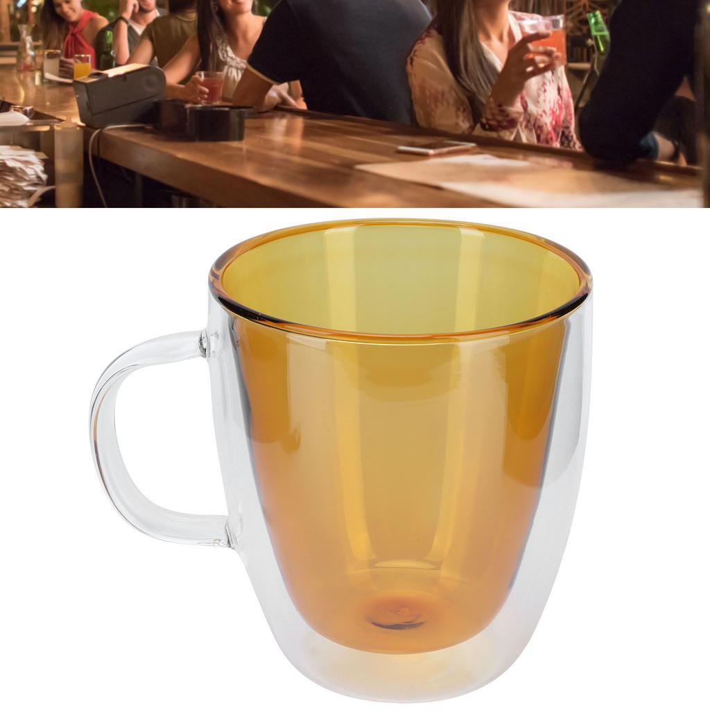Двухслойная цилиндрическая кофейная чашка, термостойкая, прозрачная, кружка для молока для дома, школы (Озерно-зеленый лайнер )