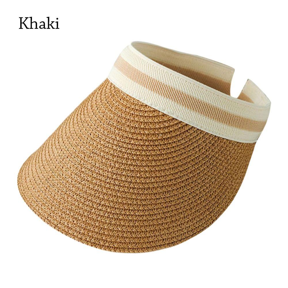 Outdoor Portable Wide Brim Anti-UV Sun Hat Visors Beach Hat Straw Cap
