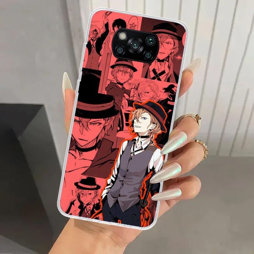 Чехол для телефона Bungo Stray Dogs Манга для Xiaomi Poco X5 X6 X7 Pro F7 Ultra M7 Redmi 15 15C 13 13C 12 12C 10 10A 10C 9 9A 9C 9T Shel