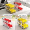 1pc 2tierRefrigerator Soda Can Dispenser, Expandable Width Soda Can Organiser, Stackable Beverage Can Organiser