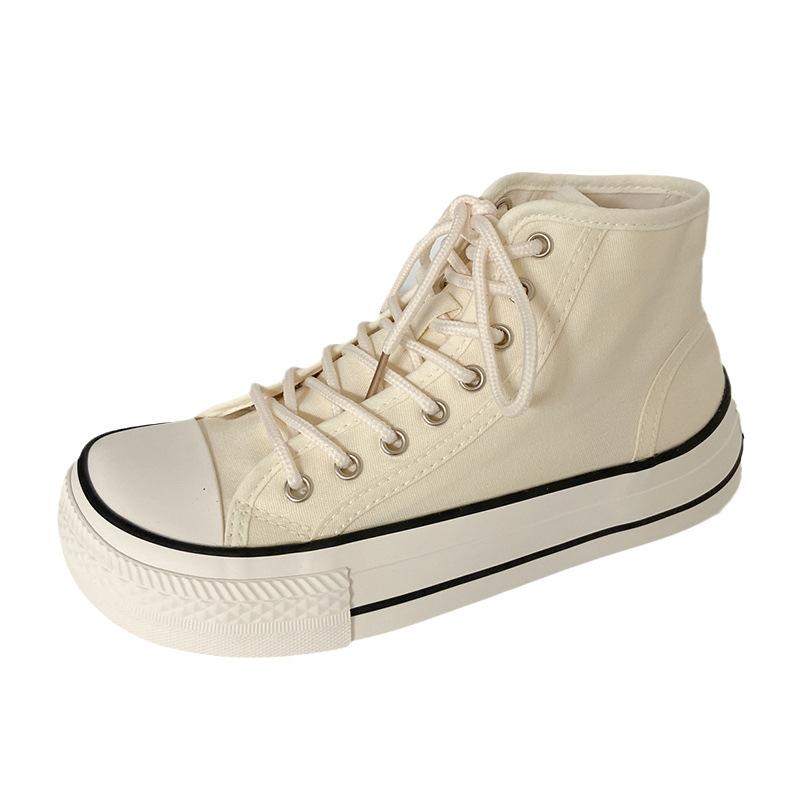 HY-1201 Mango Head High-top Canvas Shoes Women's New Retro Versatile Casual Little White Board Shoes In Summer 2025