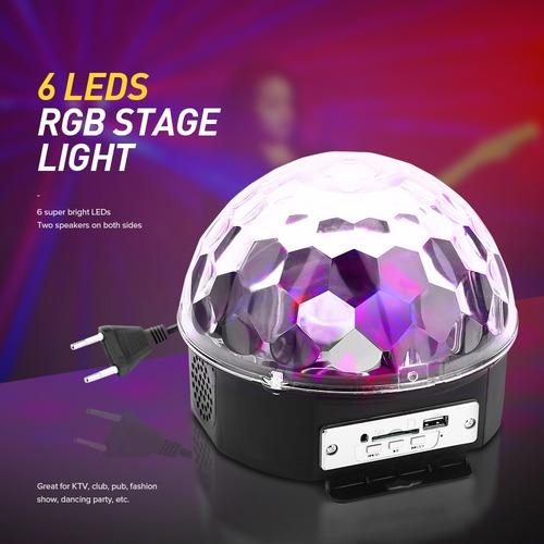 Оригинальный 25 Вт 6 светодиодов RGB Премиум Звук Управление сценический светильник RGB светодиодный волшебный хрустальный шар лампа дискотека лазерная лампа для свадебной вечеринки