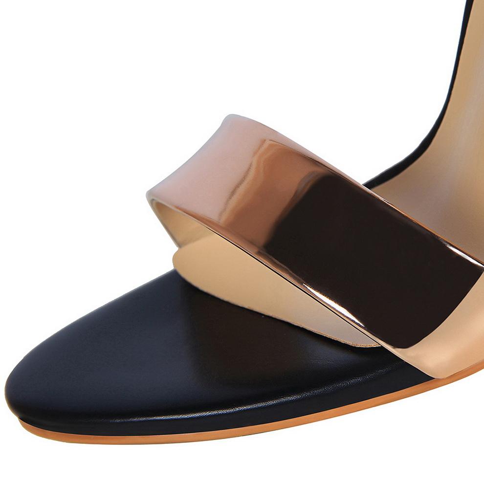 Bigtree Модные женские сандалии с открытым носком на тонком каблуке для ночного клуба на сверхвысоком каблуке и с открытым носком в тон одного цвета