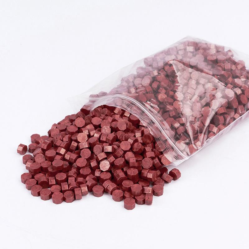 Pearlescent Iridescent Sealing Wax Stamp Set with Octagonal Wax Granules