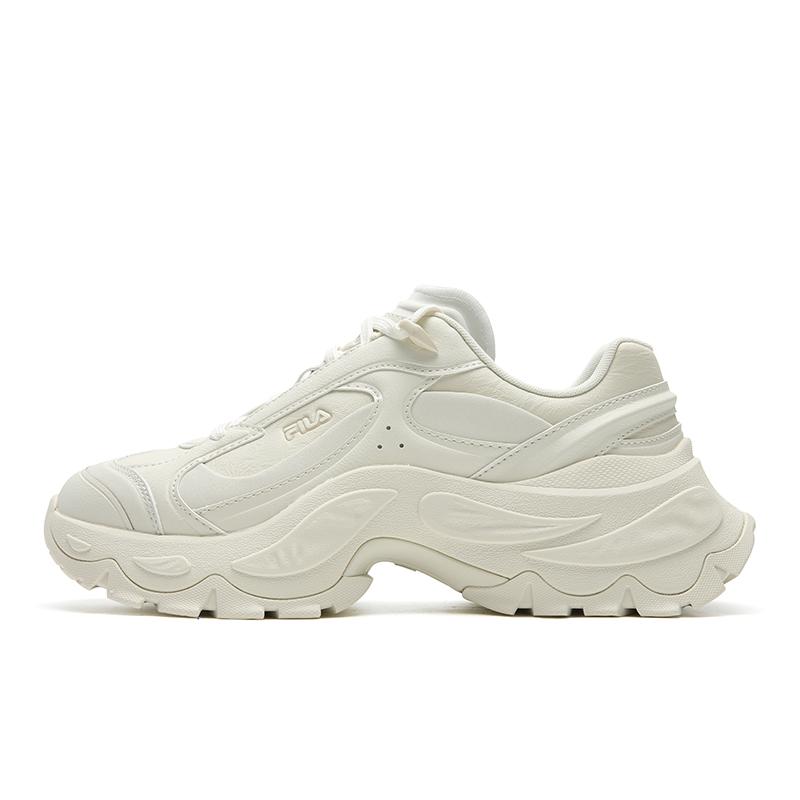 FILA SOFIA 4 Cushioning Abrasion Resistant Height Increasing Low top Chunky Sneakers Women's Asparagus White F12W611131FWA