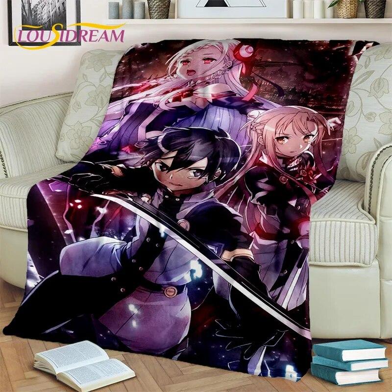 SAO роман мультфильм Sword Art Online одеяло, мягкое одеяло для дома, спальни, кровати, дивана, пикника, путешествия, офиса, одеяло, детское одеяло