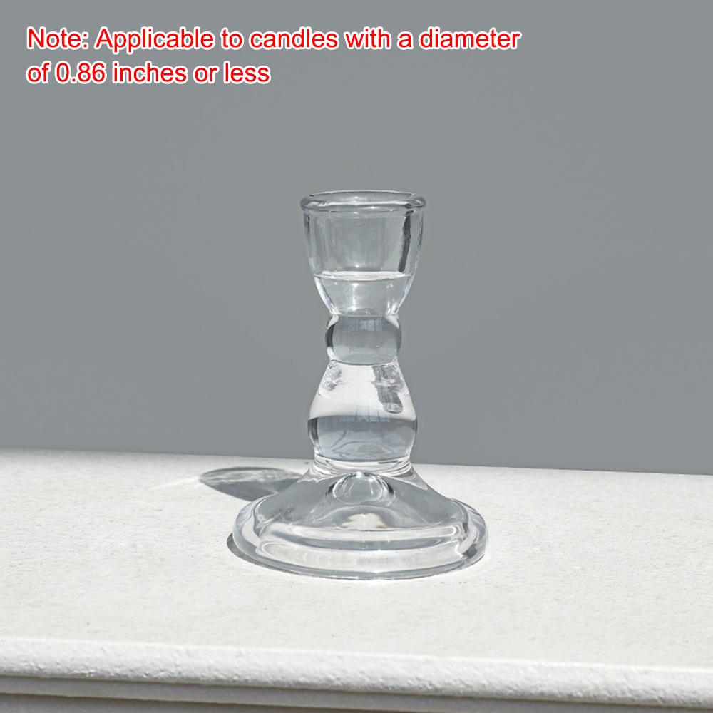 1PC Retro Crystal Candle Holder - Glass Romantic Candlelight Dinner Wedding Photography Props - Halloween Decorations