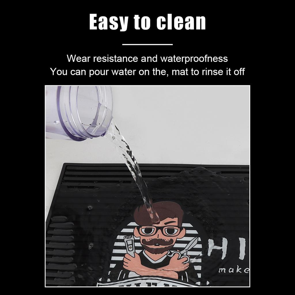 Парикмахерский противоскользящий термостойкий коврик для органайзера парикмахерских инструментов Haiyina Аксессуары для парикмахерской станции 50x70 см