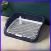 Extra-Large Flat Dog Toilet with Removable Anti-Splash Fence and Column Mesh Design