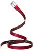 Wide leather belt LADY NO.2 RED 100