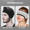 Adjustable Polyester Noise Cancellation Ear Muffs Blackout Mask Sleeping Relaxing Sleep Mask