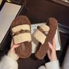 Home Super Fire Lamb Wool New Autumn and Winter 2025 Cotton Slippers Thick Bottom Fluffy Slippers Women Wear Warm